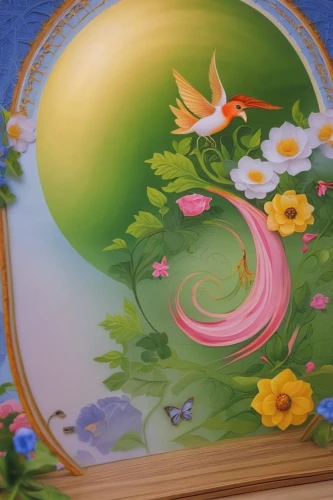 water lily plate,children's room,flower painting,playmat,nursery decoration,wall painting,springform pan,circle shape frame,children's background,khokhloma painting,wall decoration,serving tray,meticulous painting,children's paper,placemat,decorative plate,children's fairy tale,floral and bird frame,children's bedroom,glass painting,Photography,General,Realistic