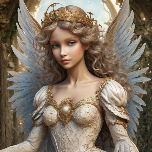 baroque angel,faery,angel figure,angel,faerie,the angel with the veronica veil,fairy queen,vintage angel,angel statue,archangel,christmas angel,stone angel,angel girl,fantasy art,angelic,angel wings,fairy,garden fairy,fantasy portrait,fallen angel,Illustration,Realistic Fantasy,Realistic Fantasy 02