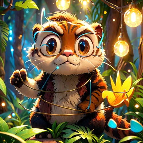 chestnut tiger,cute cartoon character,cg artwork,cub,tamarin,forest king lion,mowgli,game illustration,madagascar,kyi-leo,red panda,forest animal,cute cartoon image,ori-pei,leo,children's background,felidae,a tiger,q30,cute cat,Anime,Anime,Cartoon