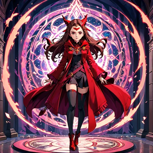 scarlet witch,goddess of justice,akko,sorceress,cg artwork,dodge warlock,magus,minerva,medusa gorgon,vanessa (butterfly),vampire lady,medusa,darth talon,the enchantress,acerola,queen of hearts,vampire woman,cassiopeia,artemisia,mezzelune,Anime,Anime,Traditional