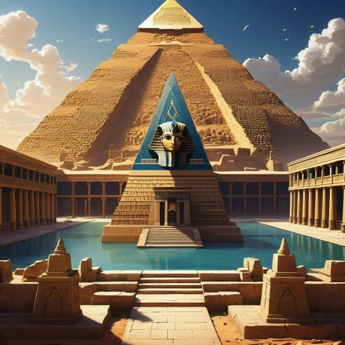 pyramids,egyptian temple,pyramid,pharaohs,horus,the sphinx,sphinx,ancient egypt,pharaonic,pharaoh,tutankhamun,eastern pyramid,sphinx pinastri,step pyramid,egyptology,kharut pyramid,king tut,the great pyramid of giza,tutankhamen,russian pyramid,Illustration,Abstract Fantasy,Abstract Fantasy 03