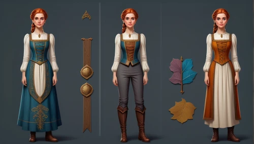 fairy tale icons,aesulapian staff,women's clothing,collected game assets,fairy tale character,women clothes,merida,costumes,fairytale characters,wood elf,development concept,costume design,mermaid vectors,concept art,elven,mod ornaments,merchant,people characters,transistor,characters,Conceptual Art,Fantasy,Fantasy 01