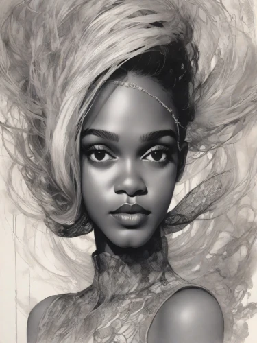 charcoal pencil,graphite,pencil drawing,charcoal drawing,charcoal,fantasy portrait,digital painting,pencil drawings,african woman,pencil and paper,girl drawing,girl portrait,nigeria woman,pencil art,african american woman,oil painting on canvas,black woman,mystical portrait of a girl,maria bayo,oil on canvas