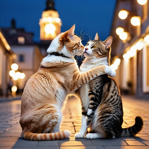 cat love,cat lovers,first kiss,dog - cat friendship,affection,kissing,romantic scene,dog and cat,two cats,cute animals,romantic meeting,amorous,cute cat,romantic night,cheek kissing,kisses,street cat,kiss,couple in love,tenderness