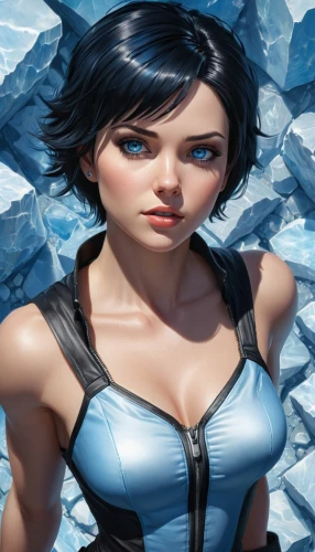 croft,lara,pixie-bob,winterblueher,ice queen,elsa,portrait background,action-adventure game,pixie,ice floe,blue enchantress,ice,icemaker,ice princess,the snow queen,world digital painting,frozen ice,fallout4,character animation,gain,Conceptual Art,Daily,Daily 01