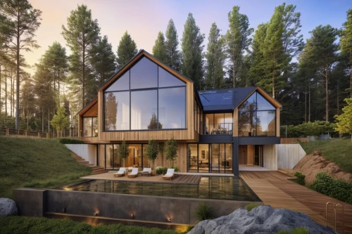 modern house,house in the forest,modern architecture,eco-construction,timber house,house in mountains,house in the mountains,cubic house,landscape design sydney,luxury property,dunes house,3d rendering,grass roof,landscape designers sydney,wooden house,beautiful home,inverted cottage,luxury home,house by the water,summer house,Photography,General,Realistic