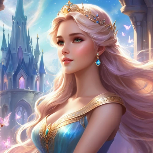 elsa,princess sofia,rapunzel,princess' earring,the snow queen,cinderella,fantasy portrait,white rose snow queen,fairy tale icons,fairy tale character,princess,princess anna,cg artwork,fantasy picture,a princess,fantasy art,fantasia,fantasy woman,fairy queen,princess crown,Illustration,Realistic Fantasy,Realistic Fantasy 01