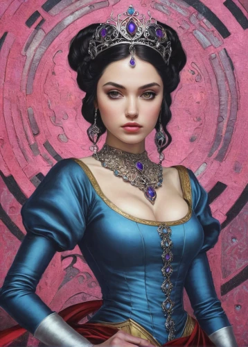 miss circassian,celtic queen,fantasy portrait,oriental princess,fantasy art,queen of hearts,la violetta,fantasy woman,rosa ' amber cover,queen anne,jaya,cinderella,cleopatra,rosa,mulan,victorian lady,zodiac sign libra,persian,bodice,cepora judith,Illustration,Realistic Fantasy,Realistic Fantasy 07