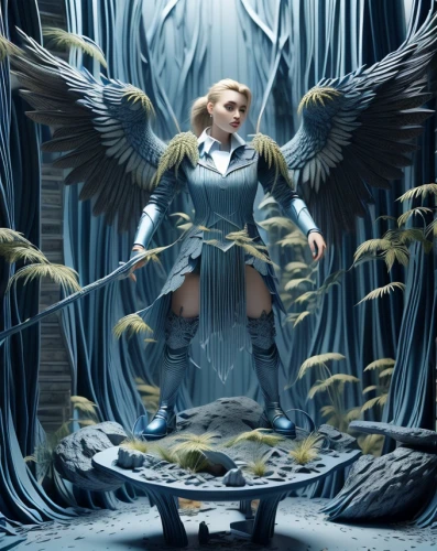 archangel,business angel,the archangel,sci fiction illustration,fantasy picture,fallen angel,harpy,angel,joan of arc,greer the angel,white eagle,guardian angel,heroic fantasy,angel statue,angel of death,angel moroni,angels of the apocalypse,angel figure,angelology,the snow queen