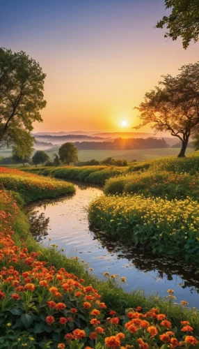 beautiful landscape,meadow landscape,nature landscape,flower field,sea of flowers,field of flowers,splendor of flowers,landscape background,landscape nature,landscapes beautiful,dutch landscape,river landscape,the netherlands,blooming field,natural scenery,background view nature,natural landscape,flowers field,blanket of flowers,netherlands,Photography,General,Realistic