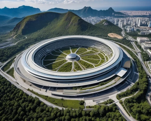 futuristic architecture,home of apple,solar cell base,futuristic art museum,futuristic landscape,chinese architecture,musical dome,helipad,maglev,hub,millenium falcon,china,circular ring,mavic 2,oval forum,terraforming,shenzhen vocational college,china pot,yard globe,wuhan''s virus,Photography,General,Realistic