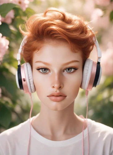 listening to music,headphone,wireless headset,headphones,music player,wireless headphones,earphone,headset,girl in flowers,music background,audio player,music,head phones,hearing,listening,earbuds,handsfree,earphones,audiophile,bluetooth headset,Photography,Natural
