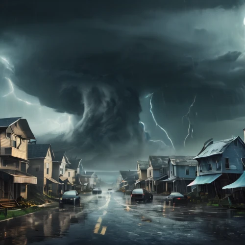 thunderstorm,the storm of the invasion,world digital painting,thunderclouds,storm,rainstorm,lightning storm,san storm,thunderheads,sea storm,monsoon,nature's wrath,apocalyptic,floods,post-apocalyptic landscape,hurricane katrina,thundercloud,storm surge,aurora village,storm ray,Conceptual Art,Fantasy,Fantasy 02