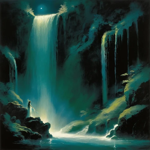 water fall,wasserfall,skogafoss,waterfall,bridal veil fall,ice cave,water falls,waterfalls,ice castle,fjord,falls,falls of the cliff,brown waterfall,chasm,glacial melt,cascade,ilse falls,aurora-falter,ash falls,green waterfall,Illustration,Realistic Fantasy,Realistic Fantasy 16