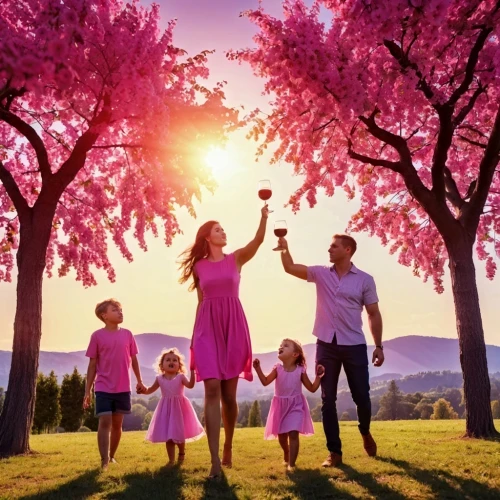 pink family,spring background,magnolia family,parents with children,springtime background,spring greeting,children's background,walk with the children,harmonious family,international family day,parents and children,family care,mulberry family,colors of spring,easter-colors,the cherry blossoms,blooming trees,blooming tree,sakura tree,happy mother's day