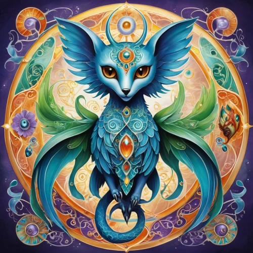 mantra om,shamanic,metatron's cube,shamanism,garuda,zodiac sign libra,anahata,heart chakra,zodiac sign gemini,the zodiac sign pisces,gryphon,blue enchantress,sorceress,astral traveler,zodiac,fairy peacock,zodiac sign,fantasy art,zodiac sign leo,om,Illustration,Abstract Fantasy,Abstract Fantasy 13