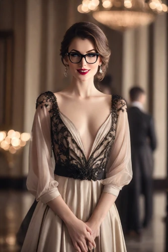elegant,lace round frames,librarian,with glasses,elegance,vintage dress,evening dress,wedding glasses,cocktail dress,secretary,romantic look,agent provocateur,white winter dress,glasses,silver framed glasses,nice dress,a charming woman,lady of the night,vintage woman,victorian lady,Photography,Natural