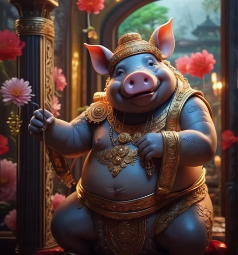 ganesha,kawaii pig,ganesh,pig,hog xiu,kong,babi panggang,hanuman,ori-pei,yogi,lucky pig,valentine gnome,lord ganesha,suckling pig,ganpati,anthropomorphic,aladha,boar,lord ganesh,piglet,Photography,General,Fantasy