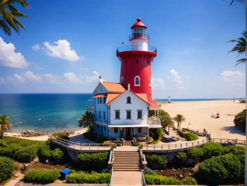 red lighthouse,electric lighthouse,lighthouse,petit minou lighthouse,light house,crisp point lighthouse,point lighthouse torch,phu quoc island,battery point lighthouse,light station,maiden's tower views,bermuda,rubjerg knude lighthouse,phu quoc,dominican republic,fort lauderdale,cape byron lighthouse,fisher island,barbados,bahamas,Photography,General,Realistic