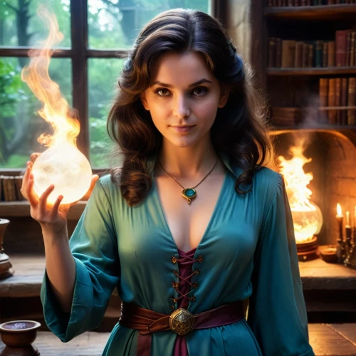 candlemaker,sorceress,fire heart,flickering flame,smouldering torches,clove,the enchantress,fire-eater,fire artist,fire angel,librarian,flame of fire,fire master,emile vernon,divination,magic grimoire,celtic woman,fantasy woman,candlelights,burning candle,Photography,General,Cinematic