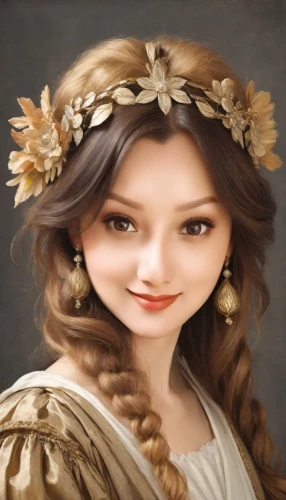 female doll,princess anna,realdoll,victorian lady,bridal accessory,doll's facial features,miss circassian,fantasy portrait,a charming woman,girl in a historic way,romantic portrait,painter doll,cepora judith,mystical portrait of a girl,decorative figure,jane austen,fairy tale character,doll figure,beauty face skin,rapunzel,Digital Art,Classicism