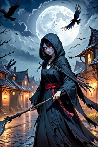 grimm reaper,murder of crows,celebration of witches,halloween background,dance of death,crow queen,halloween poster,dodge warlock,grim reaper,raven rook,raven girl,raven,raven bird,halloween banner,halloween witch,halloween illustration,black raven,the witch,sorceress,halloween and horror