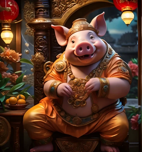 lucky pig,babi panggang,pig,pot-bellied pig,kawaii pig,hog xiu,pig's trotters,porker,swine,piglet,hog,suckling pig,pig roast,domestic pig,diwali banner,aladha,boar,piggy,piggybank,fairy tale character