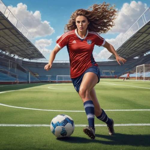 women's football,soccer player,soccer kick,sports girl,fifa 2018,sports jersey,soccer-specific stadium,wall & ball sports,sprint woman,soccer,world cup,indoor games and sports,athletic,soccer cleat,digital compositing,footballer,photoshop manipulation,football player,sports uniform,uefa,Illustration,Realistic Fantasy,Realistic Fantasy 25