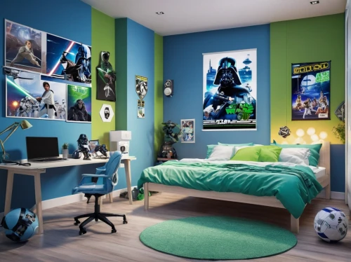 boy's room picture,kids room,great room,blue room,game room,gamer zone,modern room,children's bedroom,the little girl's room,bedroom,playing room,sega,microsoft xbox,one room,green and blue,xbox one,skylanders,xbox 360,baby room,children's room,Photography,General,Realistic
