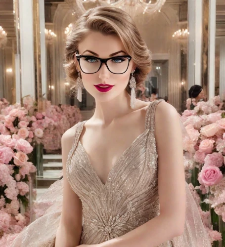 lace round frames,wedding glasses,with glasses,eyeglasses,reading glasses,silver framed glasses,eye glasses,glasses,pink glasses,elegant,enchanting,glasses glass,elegance,vanity fair,spectacles,romantic look,crystal glasses,specs,glamorous,wedding gown,Photography,Realistic