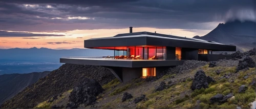 house in mountains,house in the mountains,mountain hut,mountain huts,alpine hut,the cabin in the mountains,mountain station,dunes house,futuristic architecture,modern architecture,mountain peak,beautiful home,tigers nest,cubic house,alpine restaurant,the volcano,roof landscape,mountain top,luxury real estate,luxury property,Photography,General,Realistic