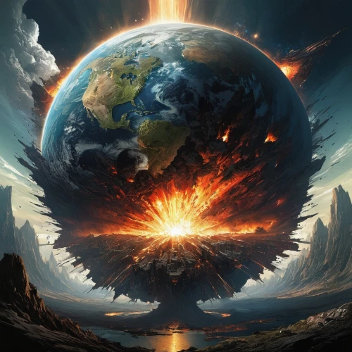 burning earth,scorched earth,end of the world,the end of the world,doomsday,dead earth,the earth,nuclear explosion,calbuco volcano,fire planet,exo-earth,solar eruption,apocalypse,eruption,the grave in the earth,armageddon,meteorite impact,the eruption,volcano,volcanism,Conceptual Art,Fantasy,Fantasy 12