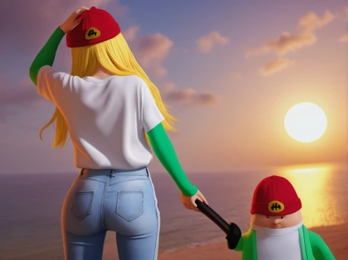 3d render,b3d,playmobil,sea scouts,loving couple sunrise,3d rendered,elf,elf hat,3d model,parrot couple,scandia gnomes,canaries,bird couple,beach defence,island residents,3d modeling,elves,couple macaw,sun hats,gnomes,Photography,General,Realistic