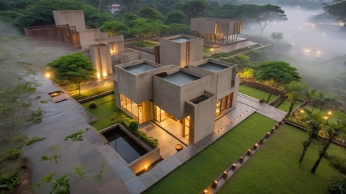 cube stilt houses,asian architecture,chinese architecture,chandigarh,modern architecture,cube house,corten steel,cubic house,build by mirza golam pir,eco hotel,residential,apartment complex,archidaily,residential house,exposed concrete,new delhi,dunes house,apartment block,vietnam,concrete blocks,Photography,General,Realistic