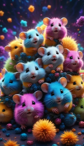 hedgehogs,orbeez,swarms,mice,hedgehog heads,school of fish,hedgehogs hibernate,animal balloons,crowded,anthropomorphized animals,cinema 4d,whimsical animals,caterpillars,rodents,gumdrops,children's background,pom-pom,small animals,invasion,kawaii animals,Photography,General,Fantasy