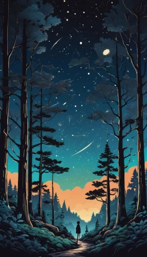 night scene,forest background,sci fiction illustration,the night sky,background image,music background,night stars,landscape background,forest of dreams,winter background,background vector,art background,moon and star background,would a background,night sky,wilderness,cartoon video game background,winter forest,musical background,game illustration,Illustration,Japanese style,Japanese Style 16