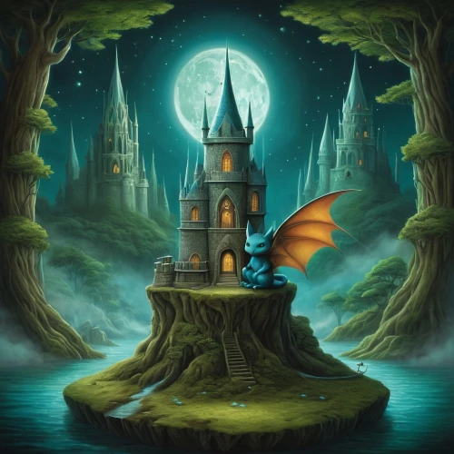 fairy tale castle,witch's house,fantasy picture,castle of the corvin,fairy house,fantasy landscape,fairy chimney,children's fairy tale,fantasy art,knight's castle,fairytale castle,haunted castle,fairy tale,ghost castle,fantasy city,fairy tale character,water castle,witch house,3d fantasy,fairy world,Illustration,Abstract Fantasy,Abstract Fantasy 06