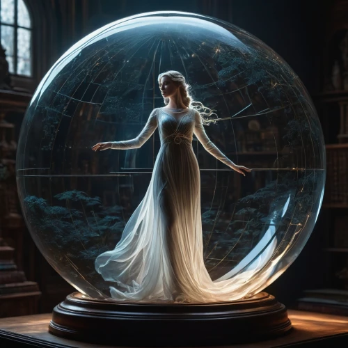 crystal ball-photography,crystal ball,glass sphere,the ball,cinderella,glass ball,fantasy picture,the snow queen,conceptual photography,fairytales,ball gown,waterglobe,fairy tales,the enchantress,divination,fairy tale character,mystical portrait of a girl,lensball,fairy tale,frozen bubble,Photography,General,Fantasy
