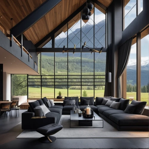 house in the mountains,luxury home interior,house in mountains,modern living room,interior modern design,living room,livingroom,the cabin in the mountains,modern decor,alpine style,dunes house,contemporary decor,beautiful home,interior design,sitting room,chalet,swiss house,great room,family room,modern house,Photography,General,Realistic