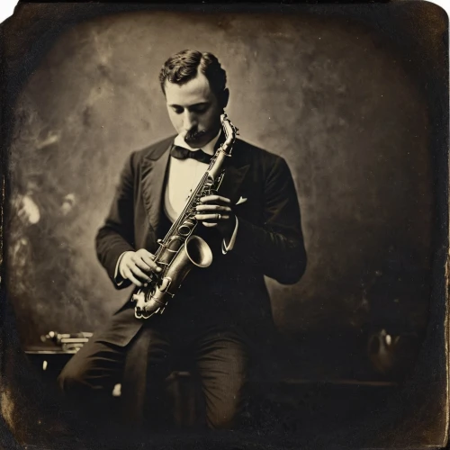 man with saxophone,saxophone playing man,uilleann pipes,clarinetist,trumpet player,pipe smoking,saxophonist,oboist,itinerant musician,saxophone player,ambrotype,trumpet,local trumpet,instrument trumpet,musician,melodica,trumpet folyondár,wind instrument,clarinet,flugelhorn,Photography,Black and white photography,Black and White Photography 15