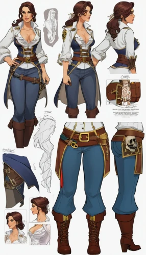 jeans pattern,steampunk,costume design,bodice,oktoberfest background,sewing pattern girls,lumberjack pattern,sterntaler,concept art,high waist jeans,ladies clothes,airships,hips,pirate treasure,artemisia,cowgirls,cover parts,cowgirl,aricia,belts,Unique,Design,Character Design
