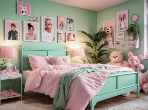 the little girl's room,kids room,baby room,children's bedroom,boy's room picture,pink green,bedroom,pastel colors,doll house,soft pastel,nursery decoration,doll kitchen,pastels,children's room,room newborn,baby pink,sleeping room,great room,baby bed,nursery,Photography,General,Realistic