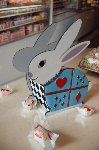 checker marathon,checkered flag,deco bunny,matchbox,white rabbit,card lovers,origami,candy hearts,dices over newspaper,valentine candy,mousetrap,hare trail,drug marshmallow,retro easter card,candy store,heart candies,house of cards,chewing gum,candy shop,paper and ribbon