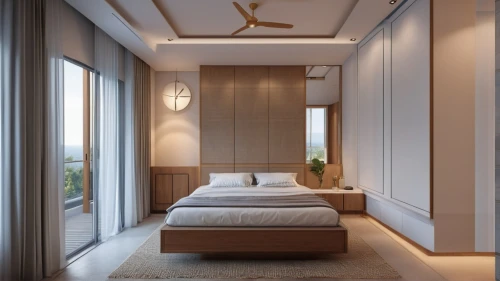 bedroom,canopy bed,room divider,sleeping room,modern room,guest room,danish room,bedroom window,interior design,japanese-style room,interior modern design,contemporary decor,interior decoration,interiors,modern decor,great room,guestroom,stucco ceiling,3d rendering,sky apartment,Photography,General,Realistic