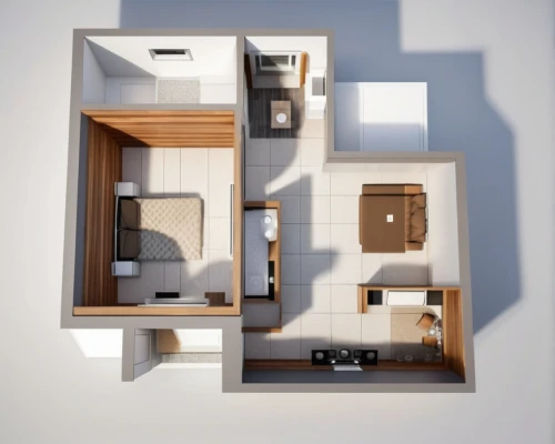 an apartment,floorplan home,shared apartment,apartment,sky apartment,house floorplan,apartment house,inverted cottage,apartments,miniature house,cubic house,modern room,small house,penthouse apartment,3d rendering,home interior,smart house,one-room,room divider,smart home,Photography,General,Realistic