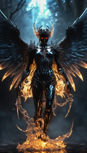 garuda,black angel,dark angel,archangel,fire angel,angel of death,the archangel,daemon,lucifer,black dragon,fire devil,angelology,corvin,flame spirit,death god,fallen angel,black warrior,patung garuda,griffin,demon,Photography,General,Realistic