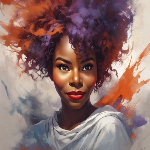 oil painting on canvas,african american woman,mystical portrait of a girl,afro-american,african woman,fantasy portrait,black woman,woman portrait,afroamerican,artist portrait,art painting,afro american girls,oil on canvas,sarah vaughan,afro american,oil painting,artistic portrait,portrait of a girl,world digital painting,nigeria woman