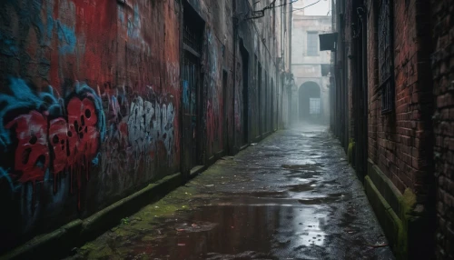 alleyway,alley,old linden alley,urbex,blind alley,urban,narrow street,walking in the rain,abandoned places,alley cat,passage,mist,foggy day,rescue alley,lost place,slum,laneway,abandoned place,abandoned,foggy,Photography,General,Fantasy