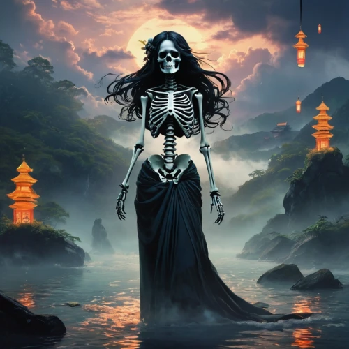 dance of death,dead bride,death god,day of the dead skeleton,danse macabre,days of the dead,mortuary temple,scull,la calavera catrina,grim reaper,life after death,la catrina,skeleltt,skull allover,day of the dead,catrina calavera,day of the dead frame,cd cover,angel of death,hathseput mortuary,Photography,General,Fantasy