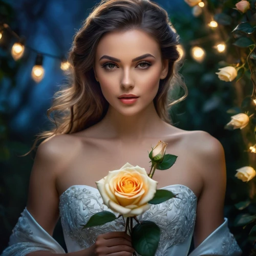 romantic portrait,yellow rose background,beautiful girl with flowers,with roses,romantic look,romantic rose,orange rose,orange roses,scent of roses,gold yellow rose,holding flowers,yellow orange rose,yellow roses,yellow rose,hedge rose,blooming roses,bright rose,roses,evergreen rose,flower rose,Photography,General,Fantasy